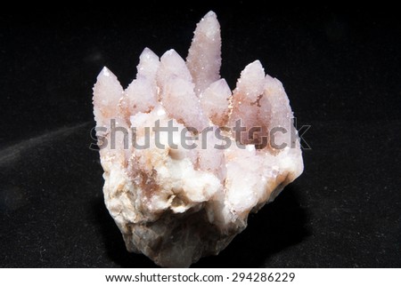 cactus quartz, sometimes known as spirit quartz with pink tones