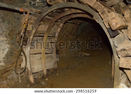 underground mining tunnel and adit