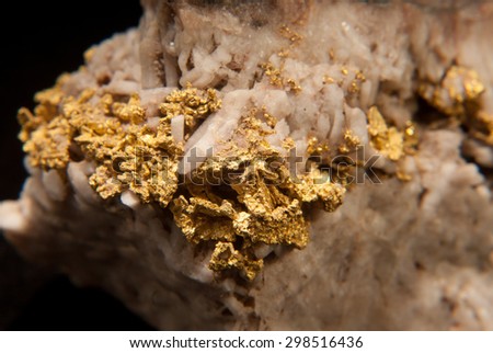 acid leached wire gold in quartz and granite