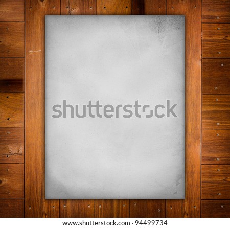 Empty Board on wooden Background