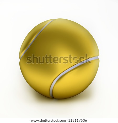 gold tennis ball