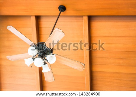 Beautiful hanging ceiling fan of oriental house