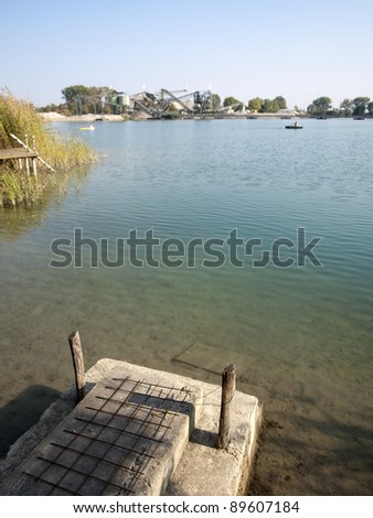 landing stage at a Hessian lake