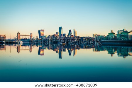 Panoramic View of City London in UK.