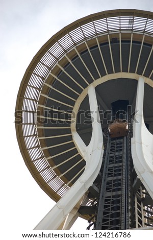 SEATTLE, WA - OCTOBER 10: The Space Needle on October 10, 2010 in Seattle, Washington. The Space Needle was built for the 1962 World\'s Fair.