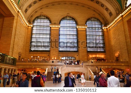 NEW YORK CITY - SEPTEMBER 14: Grand Central Station on September 14, 2012 in New York, New York. Grand Central Terminal is the world's largest train station by number of platforms.