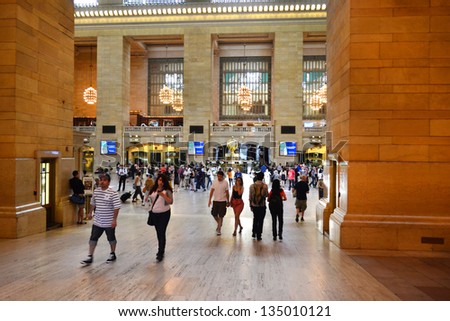 NEW YORK CITY - SEPTEMBER 14: Grand Central Station on September 14, 2012 in New York, New York. Grand Central Terminal is the world's largest train station by number of platforms.