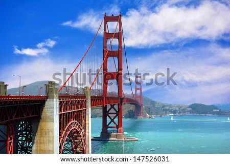 The Golden Gate Bridge In The Summertime In San Francisco, California Usa