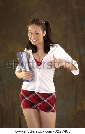 stock photo sexy asian school girl