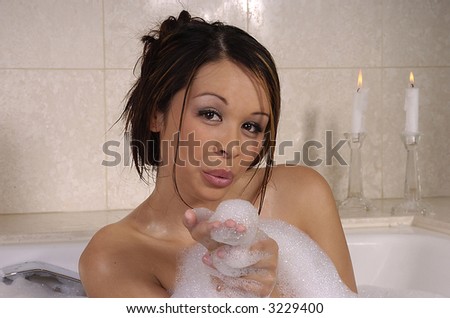 sexy asian girl in the bath