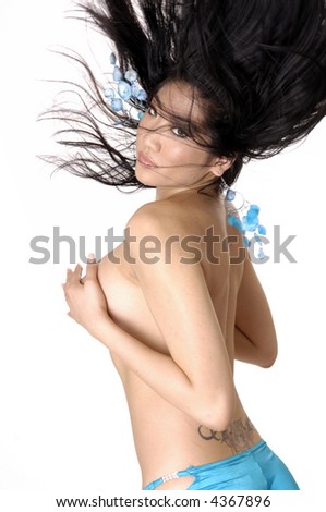 stock photo sexy asian girl topless