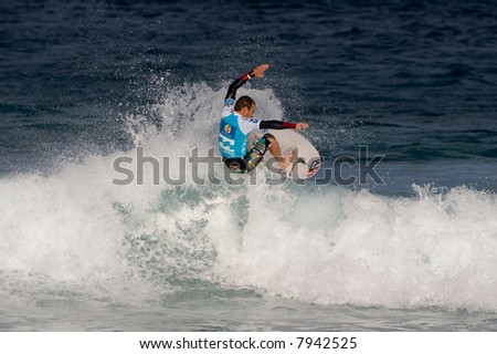 professional surfer in 2007 Pipeline Masters Contest (for editorial use only)