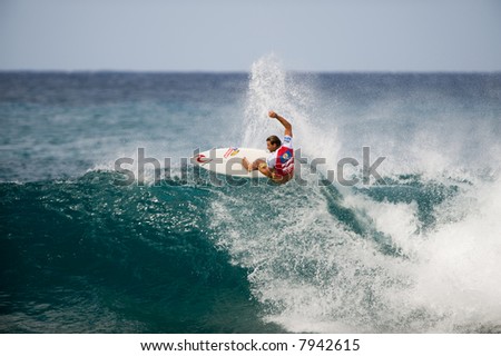 professional surfer in 2007 Pipeline Masters Contest (for editorial use only)
