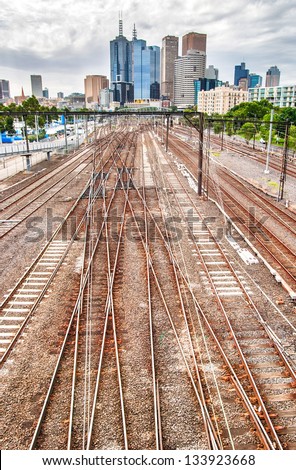 Railroads heads to the city - High Dynamic Range
