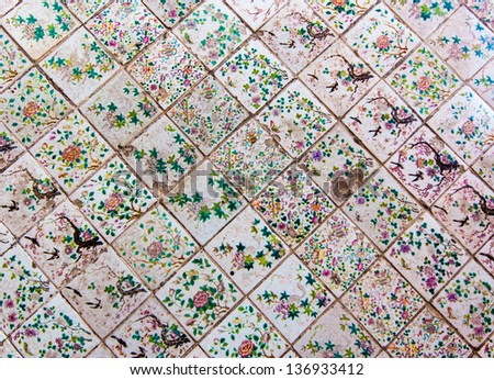 Chinese paint tiles