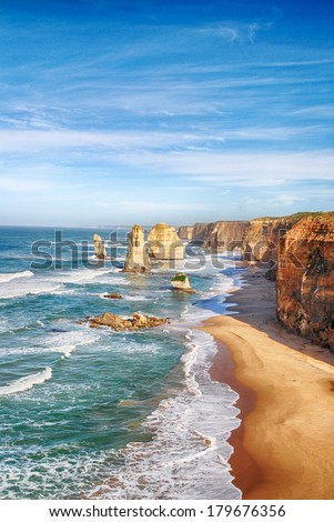 High Dynamic Range image : Twelve apostles, Great Ocean Road scenic, Port Campbell, Australia