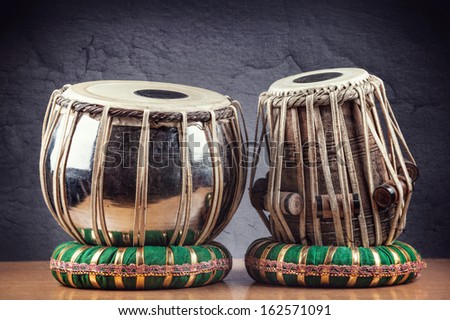 Tabla Drums Indian Classical Music Instrument Close Up