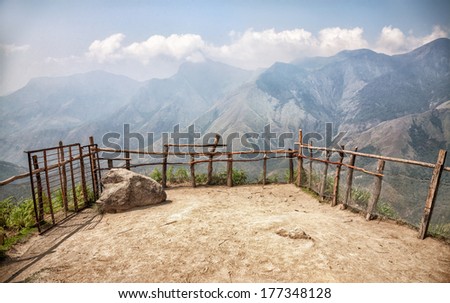 Top view point in Mountains of Munnar, Kerala, India