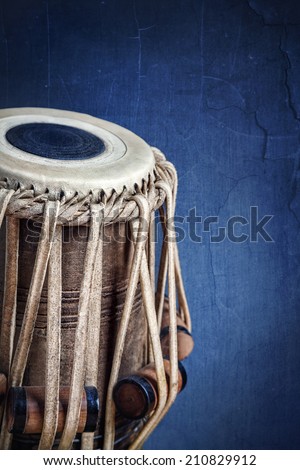 Tabla drum Indian classical music instrument close up