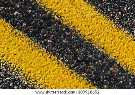 Wet from melting snow, this double yellow line can make a fun background.  Who knew asphalt had so much color?