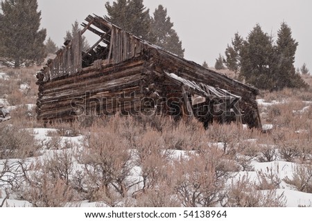 Abandoned structure on a hillside in a once prosperous mining town...now only a ghost town remains