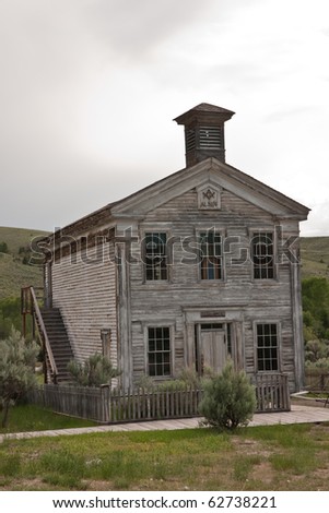 Historic Masonic Lodge and school in Bannack State Park.  The first floor is the school and the lodge is on the second floor.  Annual meetings of the Masons are still held in the lodge.