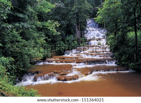 Pha Charoen tropical waterfall, Thailand