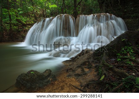 Waterfall beautiful in trang province asia southeast asia Thailand