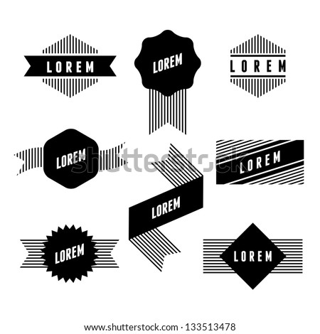 vintage retro monochrome label with ribbon vintage retro monochrome label with ribbon