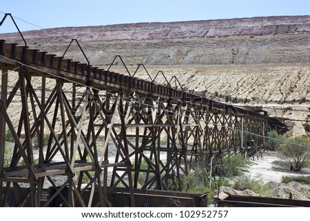 Classic Wooden Trestle used in mining operations