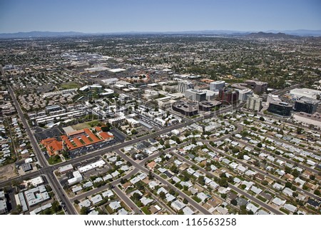Campbell to Camelback along 24th Street from above