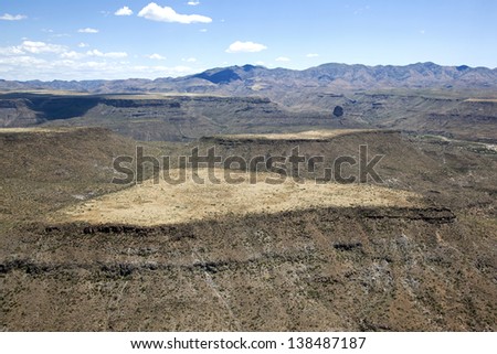 Aerial view of Black Mesa near Black Canyon City, Arizona