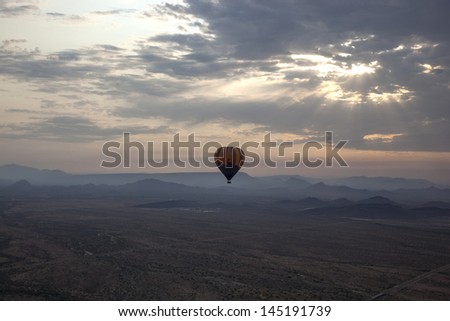 Hot Air Balloon over the Arizona desert