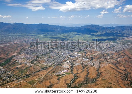 Aerial view of Sierra Vista, Arizona