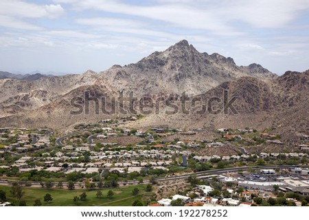 Popular hiking and recreation area called Piestewa Peak in Phoenix, Arizona