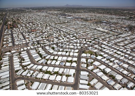 Aerial view of Mobile Home Park
