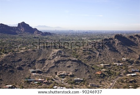 City of Phoenix skyline from Paradise Valley