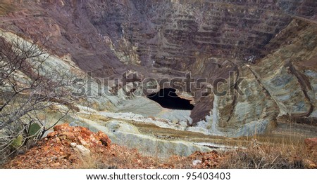 Open Pit Copper Mine in Bisbee, Arizona