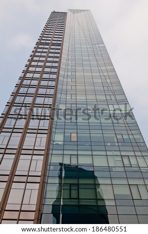 BEIJING, CHINA - MARCH 30: Taikang Financial Tower in Beijing Central Business District (CBD), Chaoyang District, Beijing, China on March 30, 2013 in Beijing