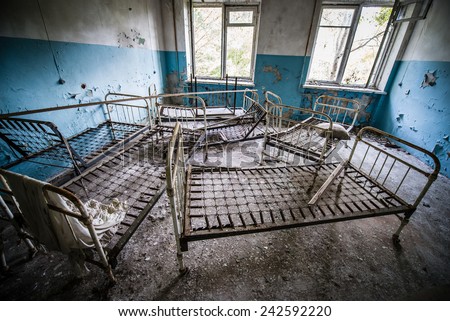 Hospital in Chernobyl-2 military complex (next to Duga-3 radar system), Chernobyl Nuclear Power Plant Zone of Alienation, Ukraine