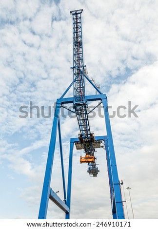 container handling gantry crane on a container terminal