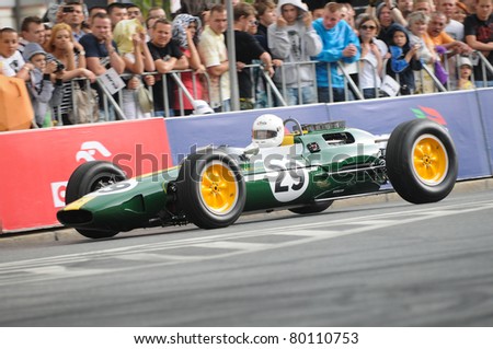 WARSAW - JUNE 18: Formula One racing car Lotus 25 during VERVA Street Racing Show on June 18, 2011 in Warsaw, Poland. It is largest event of its kind held in Poland.