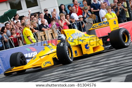 WARSAW - JUNE 18: Legendary Formula One racing car Lotus 102 with Lamborghini engine during VERVA Street Racing Show on June 18, 2011 in Warsaw, Poland. It is largest event of its kind held in Poland