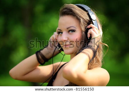 Girl in head phone
