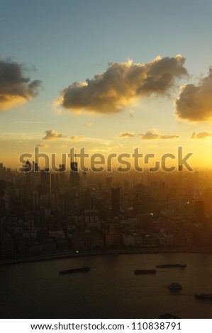 Sunset of Shanghai
