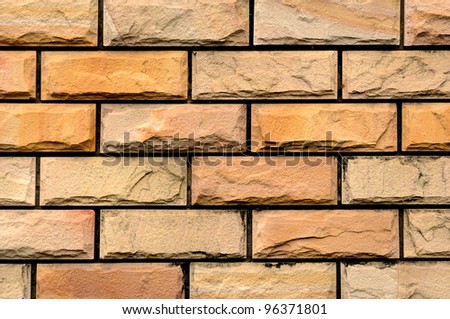 Sandy rock brick wall