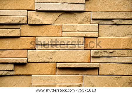 Sandy rock brick wall