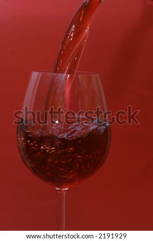 red drink on red background