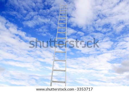 Ladder going up in to the sky