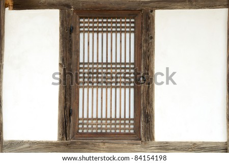 A window frame, Old Korean traditional window, wood window